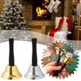 thumbnail image 3 of Hand Bell Metal Tea Bell Silver & Gold Ringing Hand HO Lot D3 For Christmas, 3 of 8