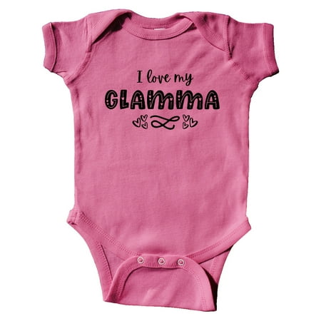 

Inktastic I Love My Glamma- Hearts Gift Baby Boy or Baby Girl Bodysuit