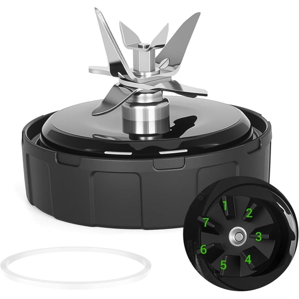 Compatible Piezas de aspas licura ninja, compatibles con Nutri Ninja Foodi Power Blender SS101 SS351 SS401 SS151 SS300 SS350 SS351TGT CO351B SS100 SS101C, Con juntas de Goma de Repuesto