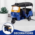 thumbnail image 3 of Generic Alloy Miniature Thai Tricycle Model Blue Vintage Tabletop Ornament, 3 of 3
