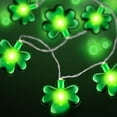 thumbnail image 5 of hengsof St Patricks Shamrock String Lights Battery Operated 10 LED Green Shamrock Lights with Remote Timer, Indoor Outdoor Lucky Clover St Patricks Day String Lights for Bedroom, 5 of 6