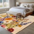 thumbnail image 4 of 6'x9' Area Rugs, Spring Floral Indoor Outdoor Area Rug for Living Room Bedroom, Vintage Summer Botanical Flowers Washable Bathroom Rugs Kitchen Floor Carpet Mats Home Decor Aesthetic, 4 of 8