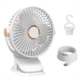 thumbnail image 1 of Ventilador Portátil con Clip y Luces LED, USB, de Escritorio, Silencioso, Recargable, Mini Ventilador de Mesa con Clip, Recargable., 1 of 5