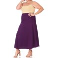 thumbnail image 2 of Women's Plus Size Solid Flare A Line Long Skirt Comfortable Casual Maxi Style, 2 of 6