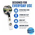 Fun Technology Badges Chill Out Penguin Funny Retractable Reel ID Badge Key Card Name Tag ...