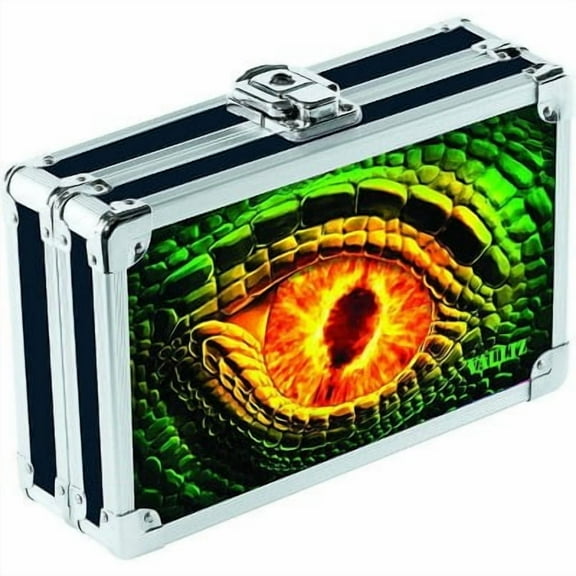 Metal Pencil Box Adventure Dragon Eye -  Multicolor Metal Pencil Case with Clasp Closure, 8.5" x 5" x 2.5"