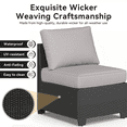 thumbnail image 3 of Clouddwell 7-Piece Outdoor Patio Set,4-Inch Thickened Cushions, All-Weather Wicker Sectional with Fire Table, Coffee Table, Gray, 3 of 6