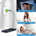 thumbnail image 2 of 3Pcs Charger Block Wall Charger with 6FT Type-C Cable, Power Adapter Compatible with iPhone 17/16/15 Pro Max, iPad Pro, Galaxy S26, Android Devices,Green, 2 of 7