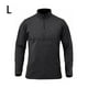 thumbnail image 3 of Sonducket Jersey de media cremallera para hombre, camiseta cálida de manga larga transpirable de Color sólido para niños, ropa interior térmica Camisetas Negro L Sonducket AP013080-03, 3 of 6