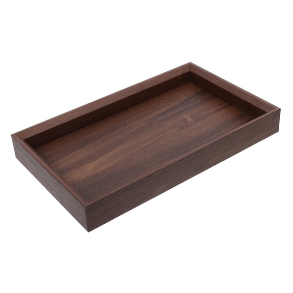 Rectangular Black Walnut Wood Tea Tray Large Serving Tray for Snacks and Beverages Traditional Chinese Design Suitable for Home and Restaurant Use，Toilet tray（22*13*2.5cm）