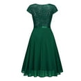 thumbnail image 4 of Fankiway Robe à Paillettes pour Femmes Robe Cocktail Formelle Scintillante pour Invité de Mariage Robes d'Été pour Femmes Robes pour Femmes Grande Taille Liquidation, 4 of 5
