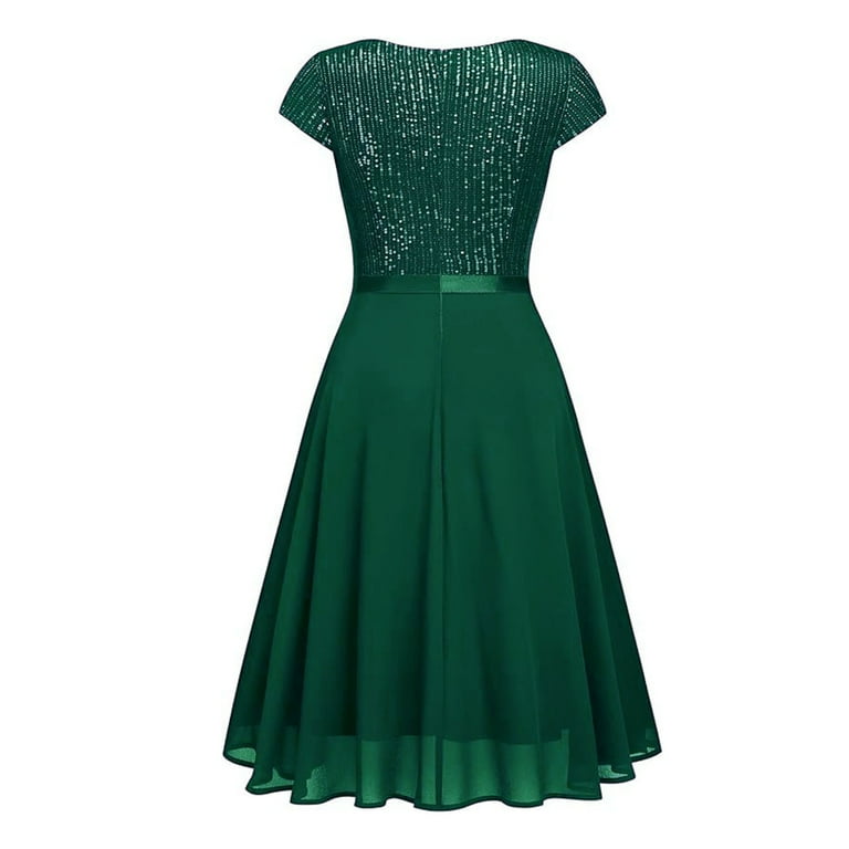 green emerald velvet dress LBD Exclusive Green Harper Cocktail Dress main image 0