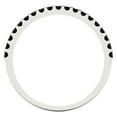 thumbnail image 5 of 0.285 ctw Wedding Band for Women - 14K White Gold Natural Onyx Stackable Eternity Ring, 5 of 6