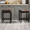 Brown, variant on Yardi Yard Modern Bar Stools Set of 2, Counter Height Bar Stools, 2 Packs Stools with Leather Seat Cushion and Steel Frame for Kitchen Island, Brown