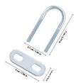 thumbnail image 2 of AURARMLET 6 Pcs Boulons Ronds en Acier Inoxydable en Forme de U avec Écrous et Rondelles pour Usage Automobile, 2 of 7