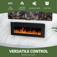 thumbnail image 6 of Uforic Modern TV Cabinet with 36 Inch Electric Fireplace & LED Lights for 65 70 75 Inch TVs for Living Room, Black, 6 of 10