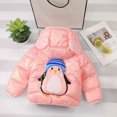 thumbnail image 3 of Hicidod Puffer Jacket for Girls Boys Hooded Zipper Thicken Warm Winter Coats Lightweight Cute Print Toddler Down Jackets, 3 of 6