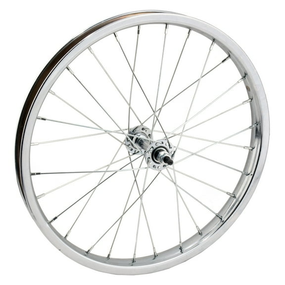 Wheel Master 18in Juvenile Steel Front Wheel B/O 5/16inx100mm Rim Brake Silver