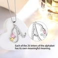 thumbnail image 2 of Beautlace Butterfly Initial Necklace,925 Sterling Silver A-Z Letter Birthstone Butterflies Pendant Personalized Necklace Gifts for Women, 2 of 9