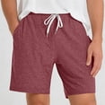 thumbnail image 3 of Mens Lounge Shorts Summer Elastic Waist Drawstring Straight Leg Relaxed Fit Casual Shorts with Pockets, 3 of 7