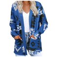 thumbnail image 1 of OJinShaWanO Womens Long Cardigan Womens Fashion Open Front Long Sleeve Cardigans Sweaters Coats with Pockets, 1 of 7
