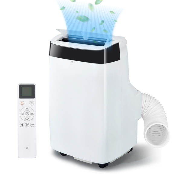 10,000 BTU Portable AC Unit, Cools up to 450 Sq. Ft., Quiet 3-in-1 Air Conditioner with Remote Control, Sleep Mode, 24H Timer & Window Kit, White