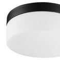 thumbnail image 2 of Globe Electric Mark 23-Watt Black LED Integrated Outdoor Flush Mount Ceiling Light with Frosted Glass Shade, 44658, 2 of 7