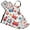 Cute Crabs with Starfish, variant on Noble Leopard Head 5 Pcs Kitchen Set Heat Resistant Oven Mitts and Non-Slip Pot Holders with Adjustable Cooking Apron