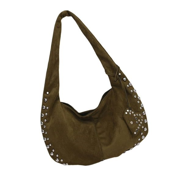 RUISINERY Women's Handbag Slouchy Bag Studded Shopper Shoulder Bags Korean Styles Underarm Purse Handbag For Everyday Use