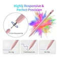 thumbnail image 5 of Stylus Pen Compatible with iPhone iPad, Touchscreen Stylus Pen for Tablets,Android Phones Samsung Galaxy Motorola with 1.5mm Fine Tip,Battery Level Indicator,Magnetic Attachment, Pink, 5 of 10