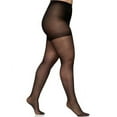 thumbnail image 3 of Berkshire Plus-Size Queen Silky Sheer Control Top Pantyhose - Reinforced Toe Stockings, French Coffee, 4489, 3 of 3