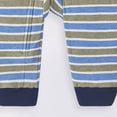 thumbnail image 5 of 6-9 Months Infant Boys Girls Striped Rompers,Cute Print Long Sleeve Baby Jumpsuit,Soft Warm Fall Winter Unisex Onesie for Newborn Infant Boys 3 6 9 12 18 Months,Blue, 5 of 7
