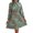 Green, variant on WTOBBY Women's Casual Elegant Flower Print Long Sleeve Tie Waist Pleated Skirt Dress Adjustable Belt for Custom Fit Chiffon-Like Fabric for Graceful Drape Perfect Garden Party ,Black L