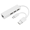 thumbnail image 1 of USB 3.1 Type C to Gigabit Ethernet Network with USB 2.0 Hub Adapter Cable, 1 of 6
