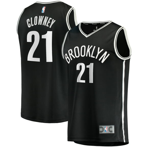 Youth Fanatics Noah Clowney Black Brooklyn Nets Fast Break Replica Jersey - Icon Edition