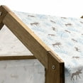 thumbnail image 5 of Moose Pet House, Winter Forest Retro Style Illustration Reindeer and Trees Snowy Xmas Nature, Outdoor & Indoor Portable Dog Kennel with Pillow and Cover, 5 Sizes, Brown Blue, by Ambesonne, 5 of 5