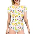 thumbnail image 4 of Aunavey Romper Onesie Pajamas Bodysuit Women Adult Snap Crotch Bodysuit Shorts, 4 of 7