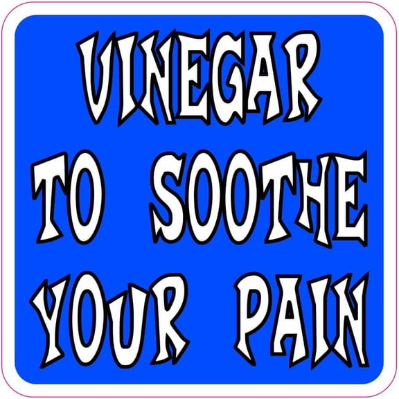 3in x 3in Vinegar to Soothe Your Pain Magnet Vinyl Magnetic Sign Magnets