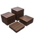 thumbnail image 3 of 76-Pack Plastic Interlocking Deck Tiles - 68.80 Sq.Ft Outdoor Plastic Flooring Super Durable & Waterproof All-Weather Indoor/Outdoor, 3 of 6