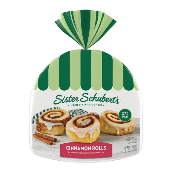 Sister Schubert's Ready-to-Bake Cinnamon Rolls with Cream Cheese Icing, 17 oz, 8 Ct