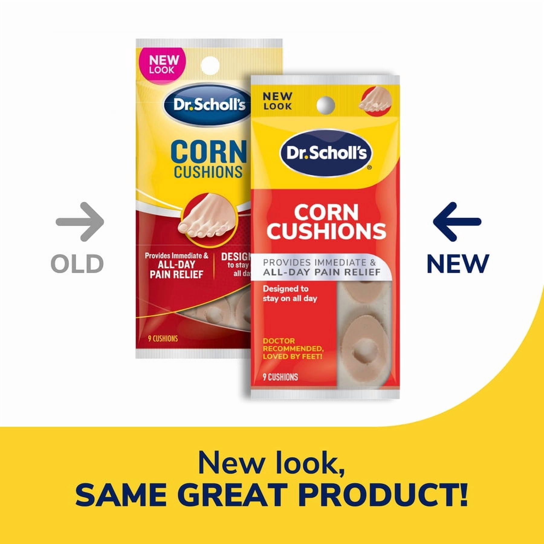 Dr. Scholl's Corn Adhesive Cushion Foot Pain Latex Free, 9ct, 12-Pack