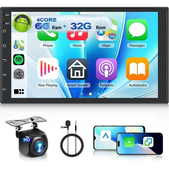 Zcargel Android 13 Car Stereo Radio with GPS Navigation, 7 Inch Touchscreen 2 32GB Multimedia Head Unit, CarPlay Android Auto, WiFi Bluetooth, DSP RDS Audio, for Chevy Silverado C/K Pickup 2003-2006