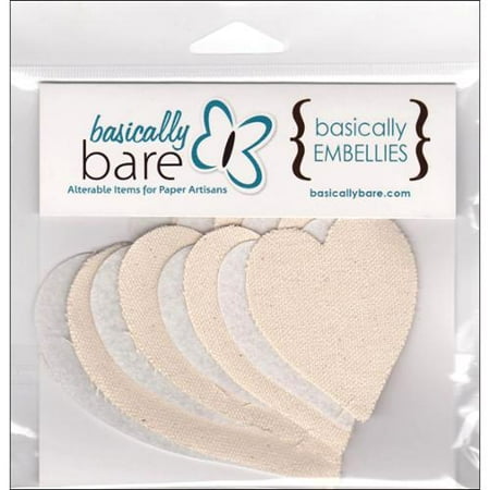 Basically Embellies Blank Embellishments 8/Pkg-Hearts #2