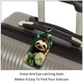 thumbnail image 3 of Square 2Pack PU Leather Sloth Cruise Luggage Tag with Privacy Cover and Name ID Tag for Travel Handbags Backpacks Luggage Tags, 3 of 6