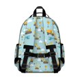 thumbnail image 3 of Excavator and Helicopter Blue Pattern Cute School Backpack Bag for School with Padded Back and Adjustable Shoulder Straps 15.25"x11.5"x5.25", 3 of 5