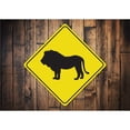 thumbnail image 2 of Lion Crossing Diamond Aluminum Metal Decor Sign - 12" x 12", 2 of 4