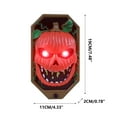 thumbnail image 3 of TOPRenddon Glowing Halloween Doorbell Spooky Skull Head Light Up Eyes Haunted House Doorbell Scary Halloween Decor with Spooky Sounds for Kids Haunted Home Decorations, 3 of 6