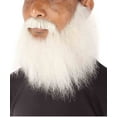 thumbnail image 6 of HPO Adult Costume Facial Hair – Fake beard, Long White Beard & Mustache for Men, Synthetic Material, 6 of 24