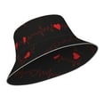 thumbnail image 2 of Naloa Cardiogram and Heart Reflective Double-Sided Bucket Hat, Sun Hat, Soft and Breathable for Gardening, Beaching, Camping, Hiking, Fishing, 2 of 9