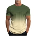 thumbnail image 2 of HBYJLZYG Men's Ombre Gradient Print Short Sleeve Tee, Crew Neck, Lightweight Polyester, for Everyday Wear & Light Activities, 2 of 5